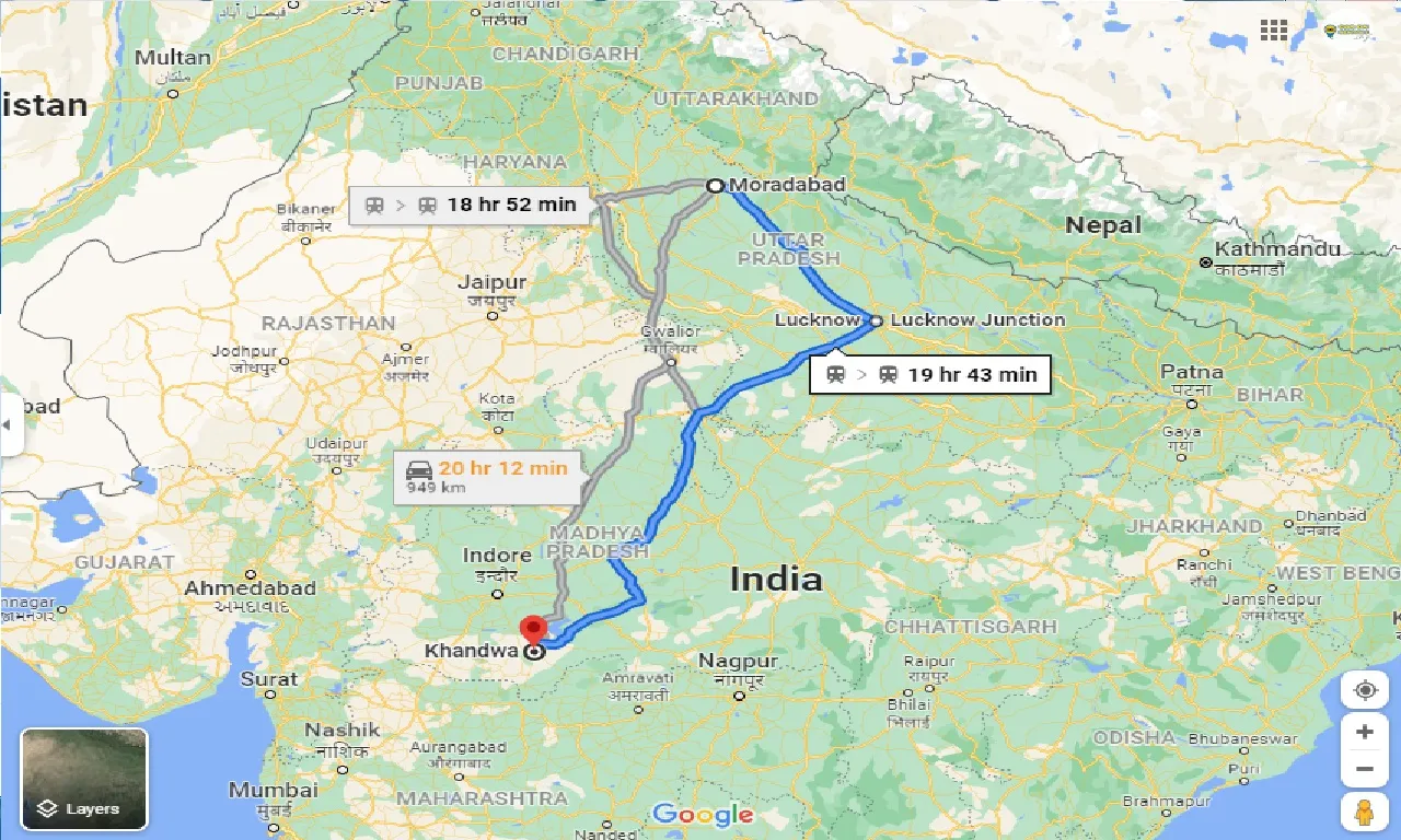 moradabad-to-khandwa-taxi