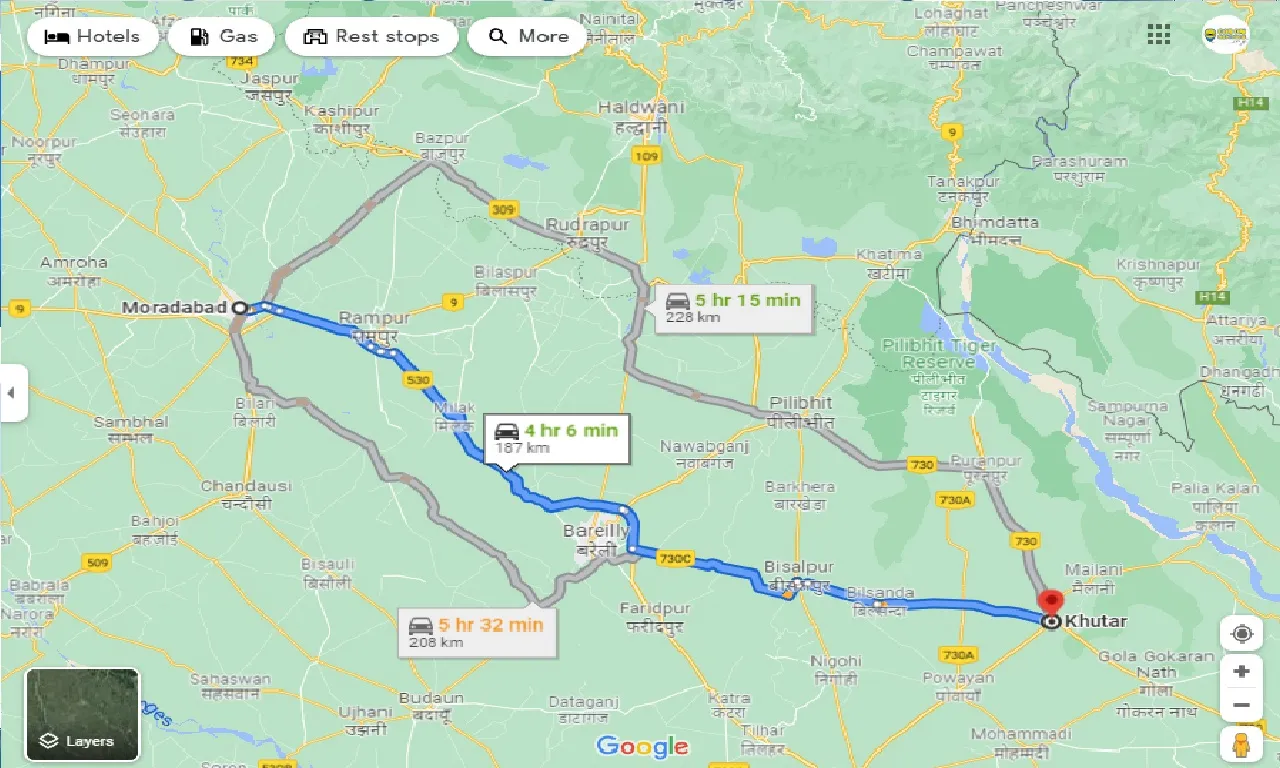 moradabad-to-khutar-one-way