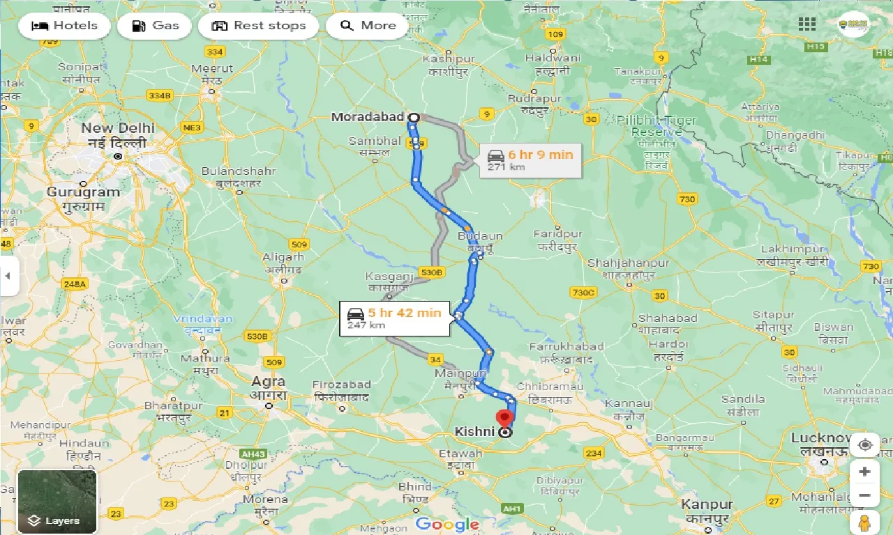 moradabad-to-kishani-taxi