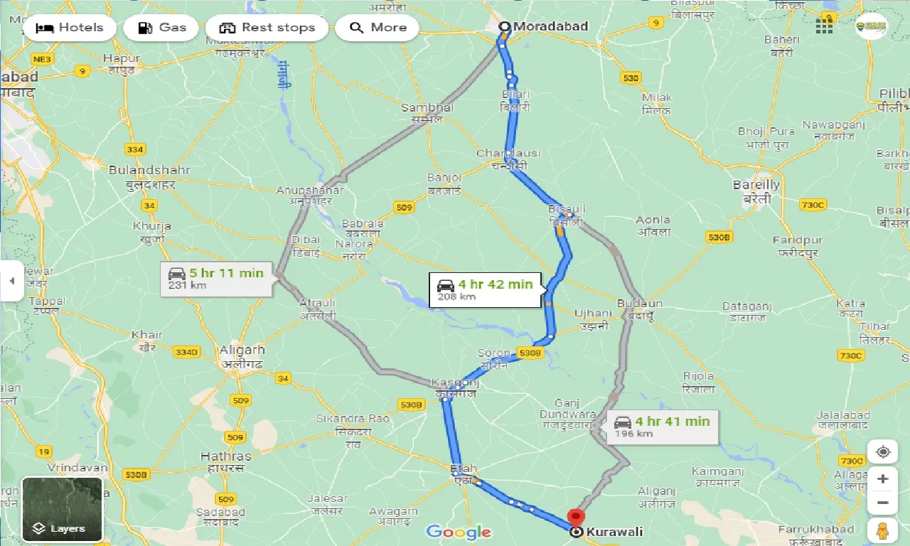 moradabad-to-kurawali-taxi