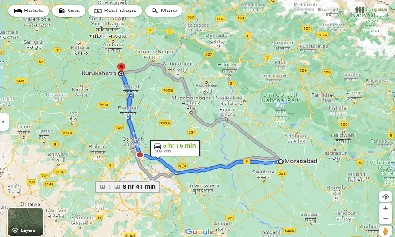 moradabad-to-kurukshetra-taxi