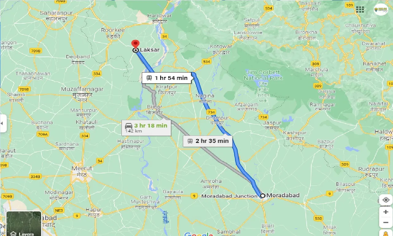 moradabad-to-laksar-taxi