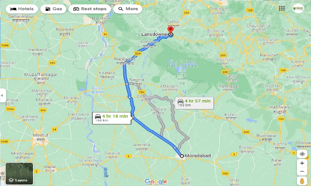 moradabad-to-lansdowne-taxi