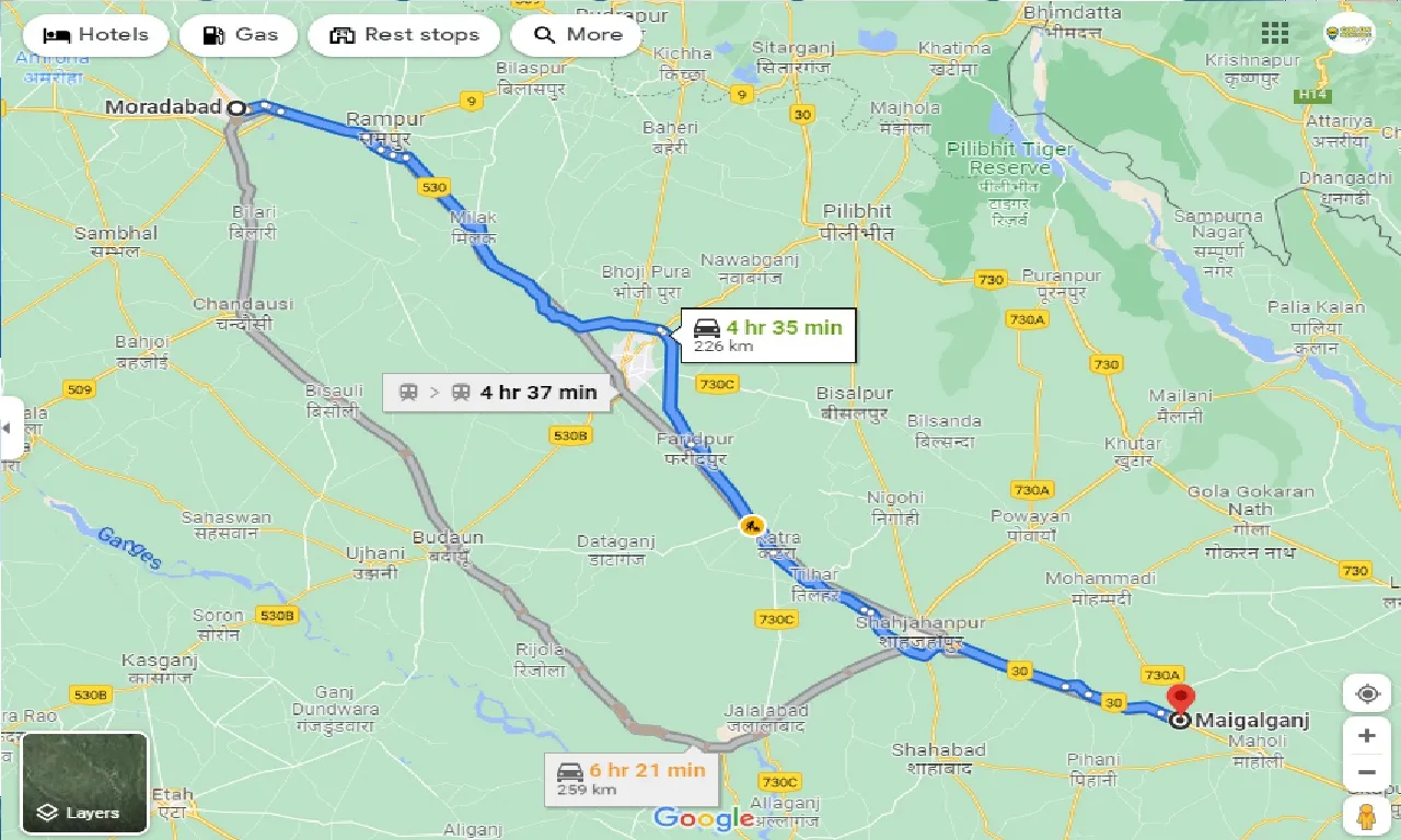 moradabad-to-maigalganj-one-way