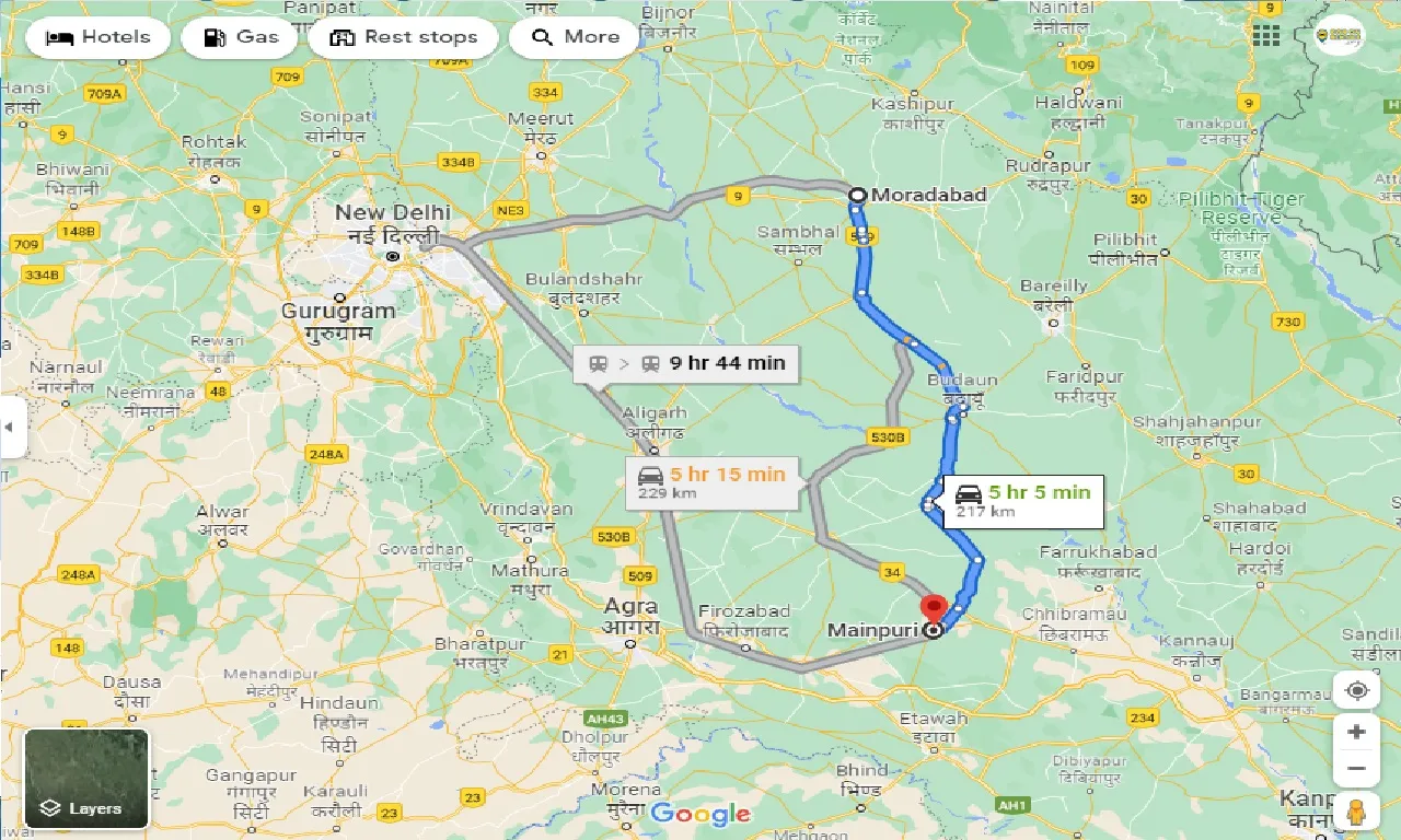 moradabad-to-mainpuri-taxi