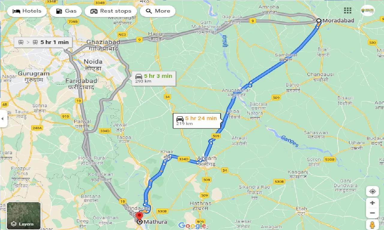 moradabad-to-mathura-taxi