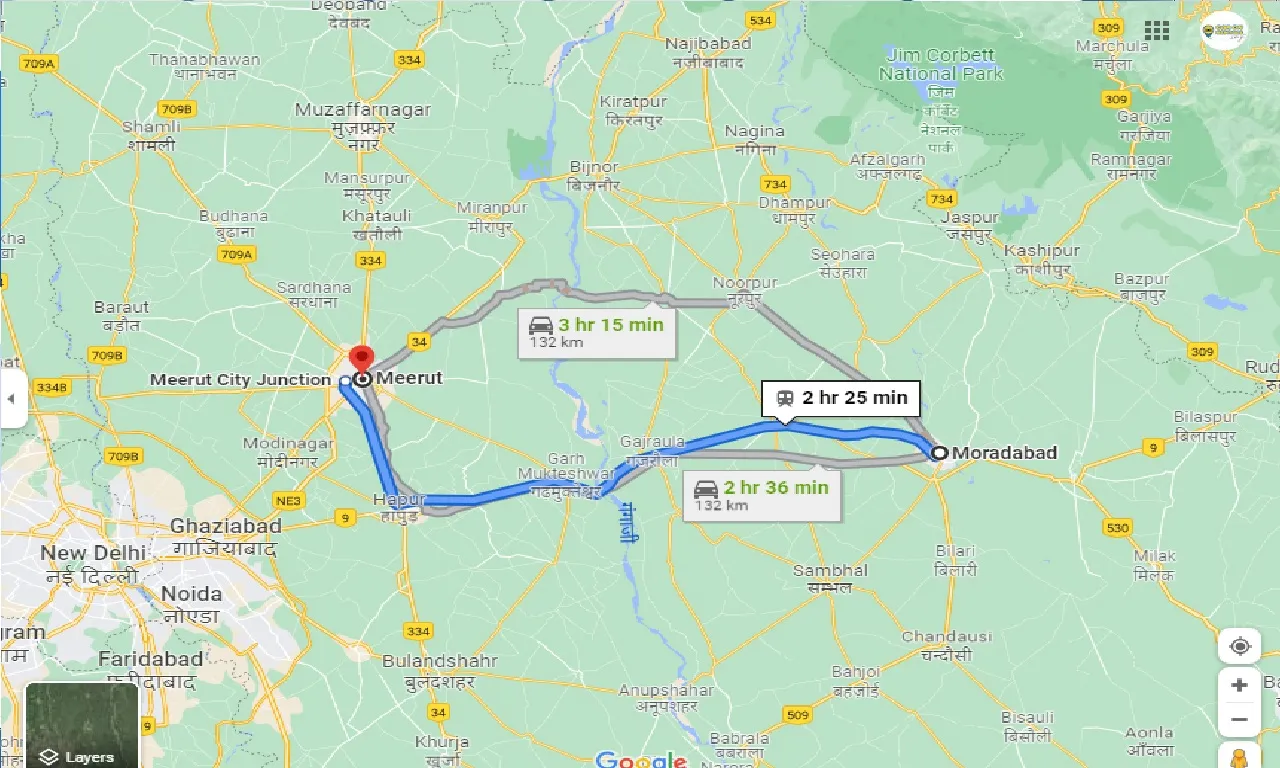 moradabad-to-meerut-one-way