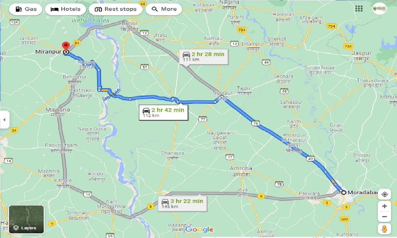 moradabad-to-miranpur-taxi
