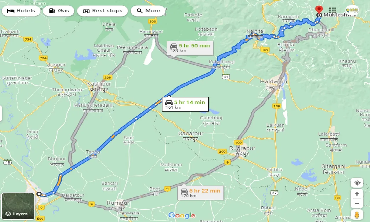 moradabad-to-mukteshwar-one-way
