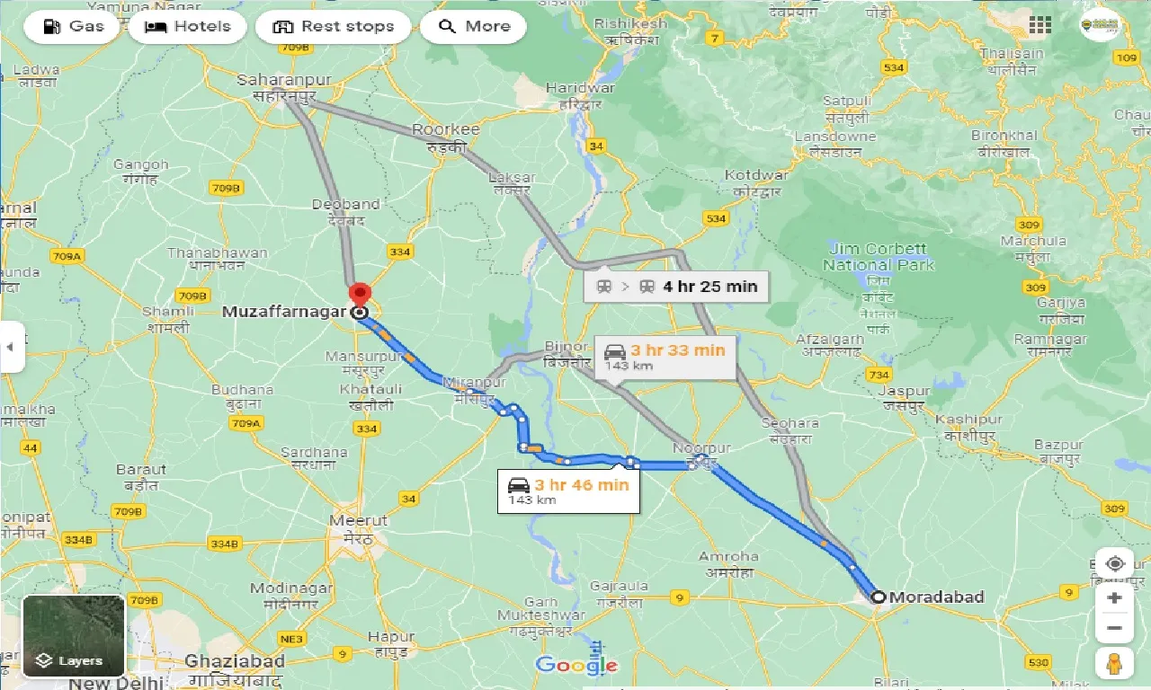 moradabad-to-muzaffarnagar-one-way