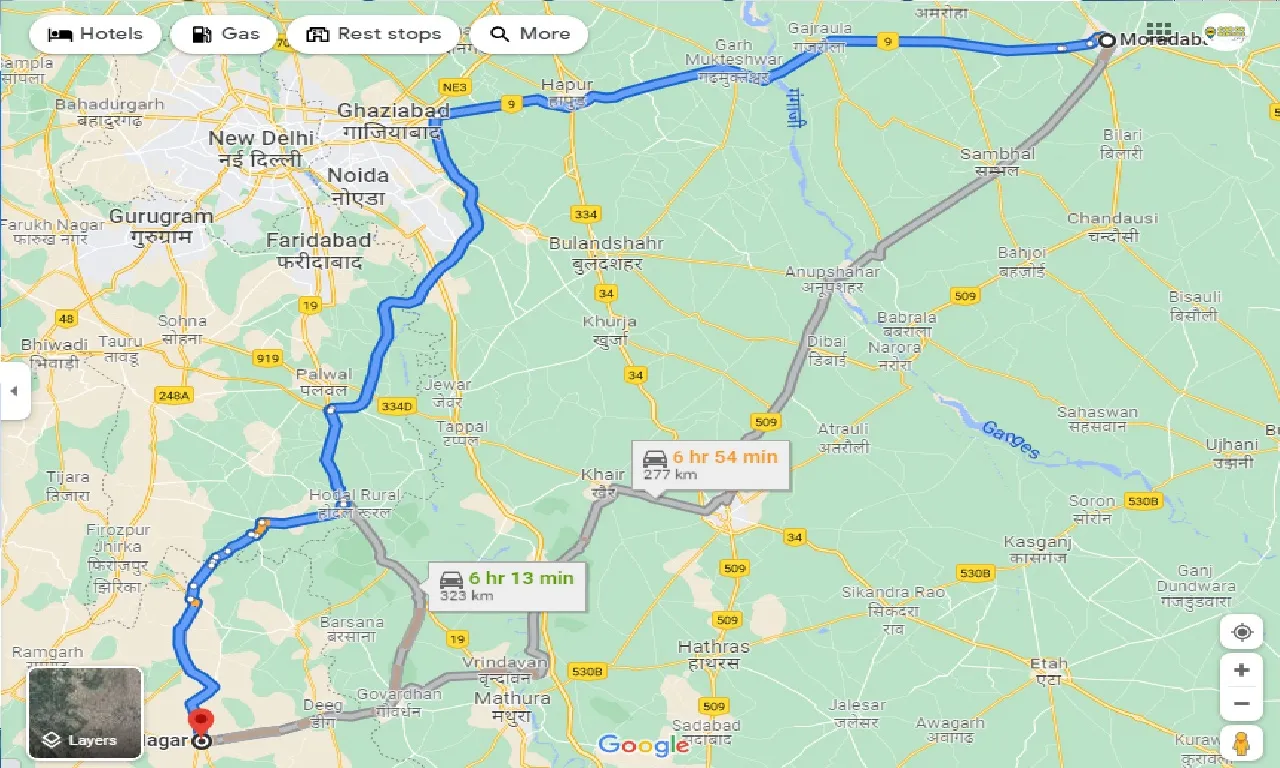 moradabad-to-nagar-one-way