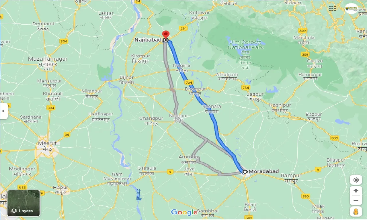 moradabad-to-najibabad-taxi