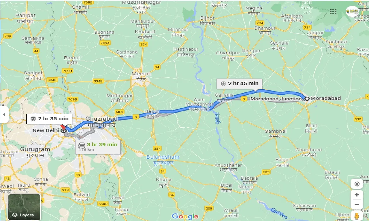 moradabad-to-new-delhi-taxi
