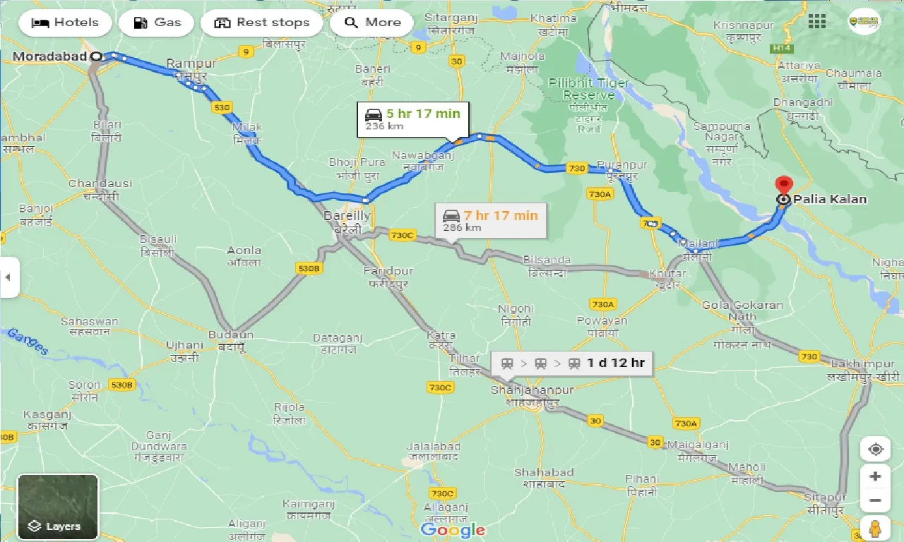 moradabad-to-palia-kalan-taxi