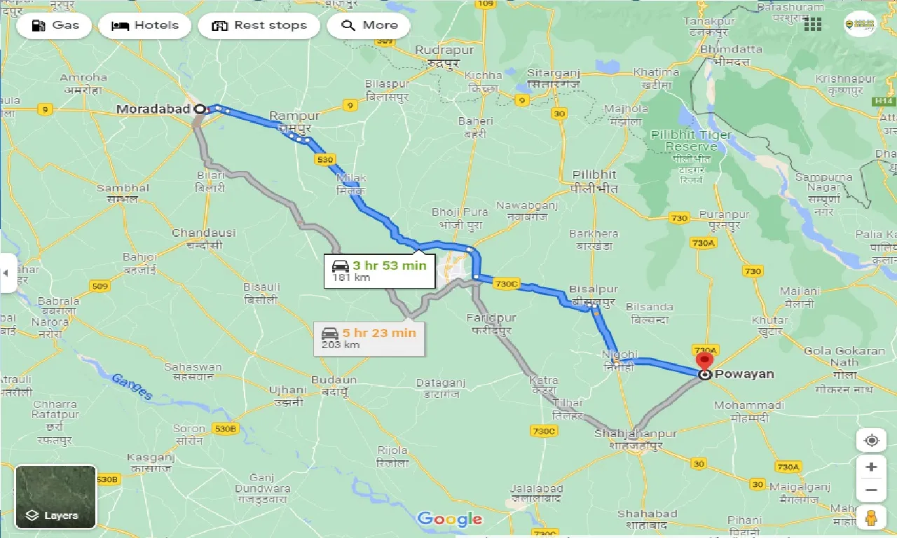 moradabad-to-powayan-taxi