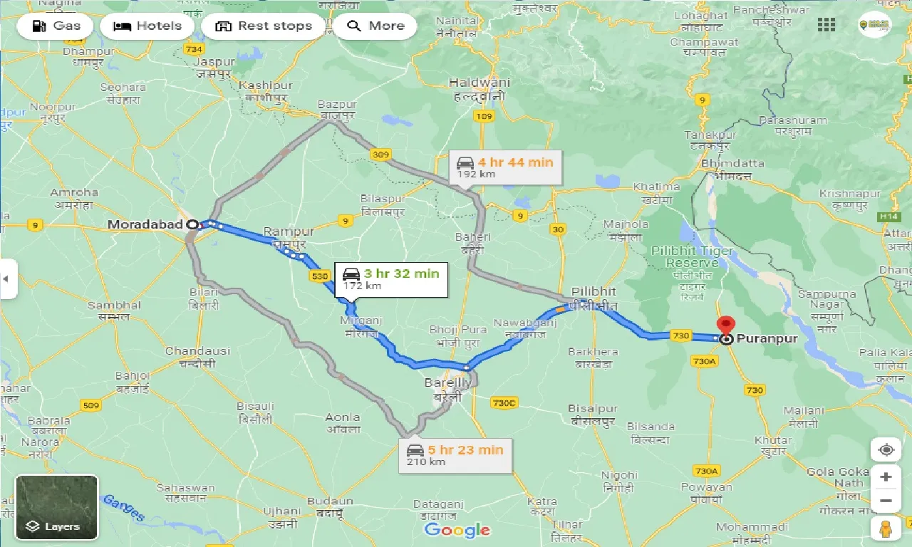 moradabad-to-puranpur-taxi