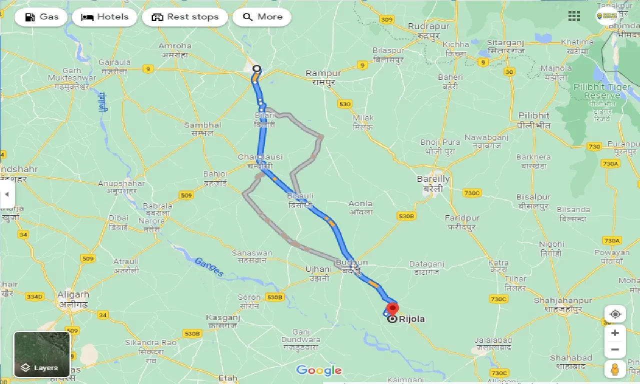 moradabad-to-rijola-taxi