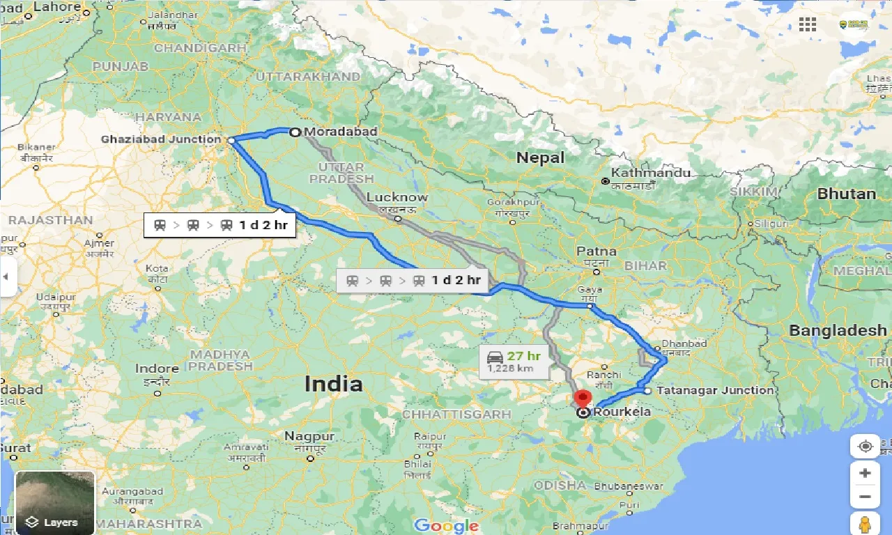 moradabad-to-rourkela-one-way