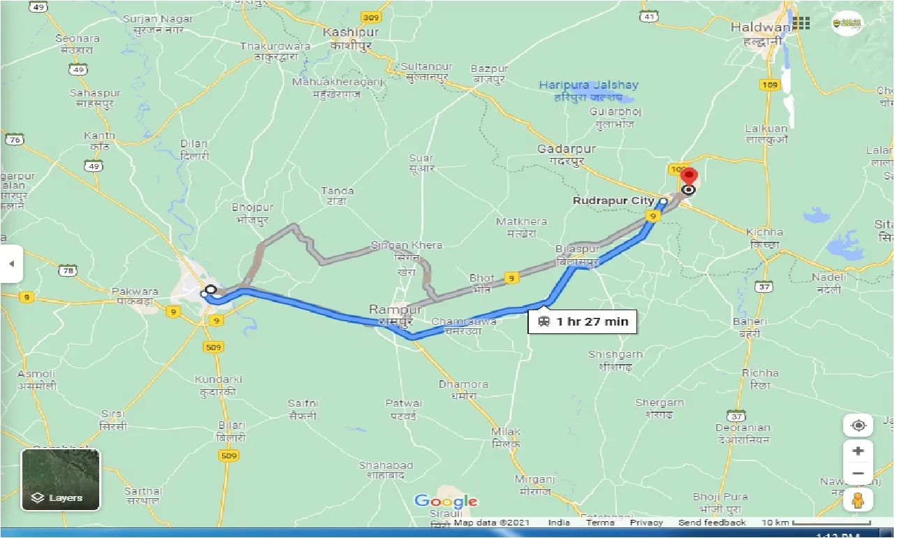 moradabad-to-rudrapur-one-way