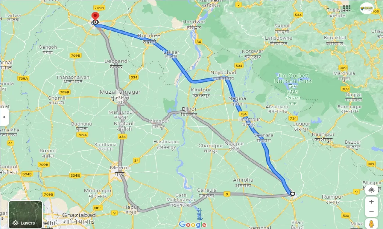moradabad-to-saharanpur-one-way