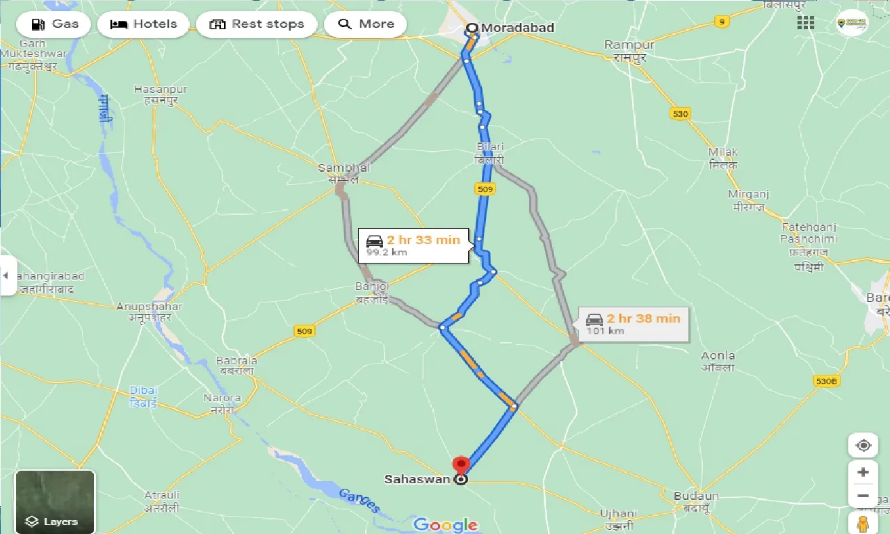 moradabad-to-sahaswan-taxi