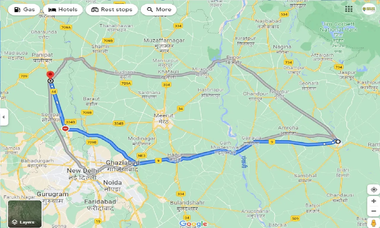 moradabad-to-samalkha-one-way