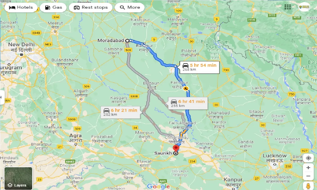 moradabad-to-saurikh-taxi
