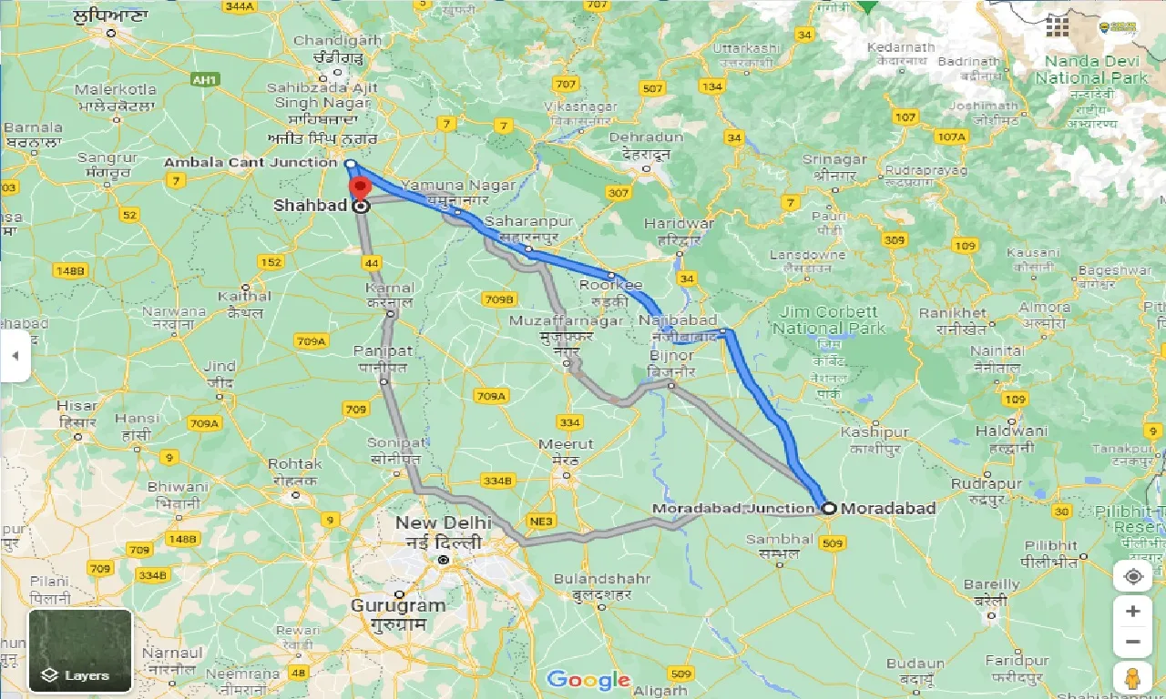 moradabad-to-shahabad-one-way