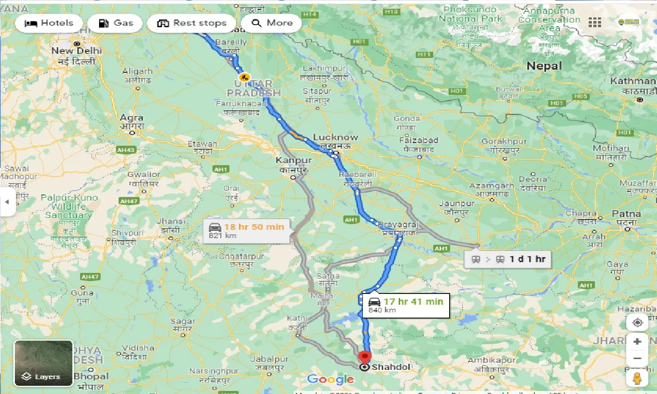 moradabad-to-shahdol-one-way