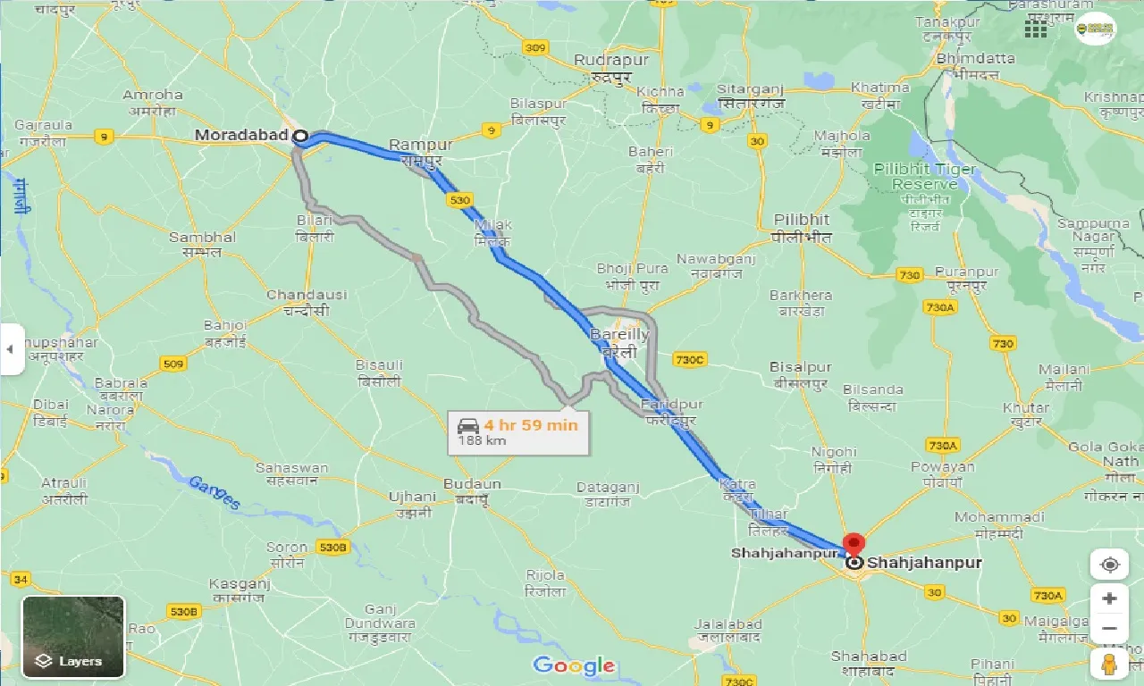 moradabad-to-shahjahanpur-taxi
