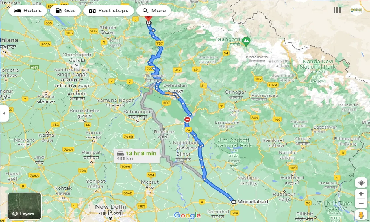 moradabad-to-sharmali-taxi