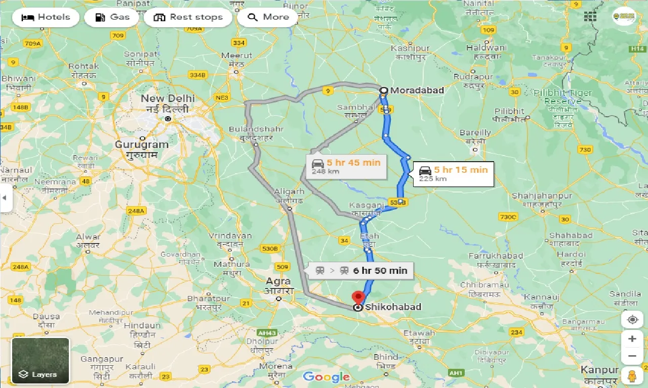 moradabad-to-shikohabad-taxi