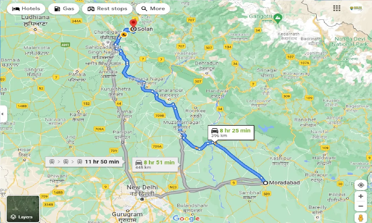 moradabad-to-solan-one-way