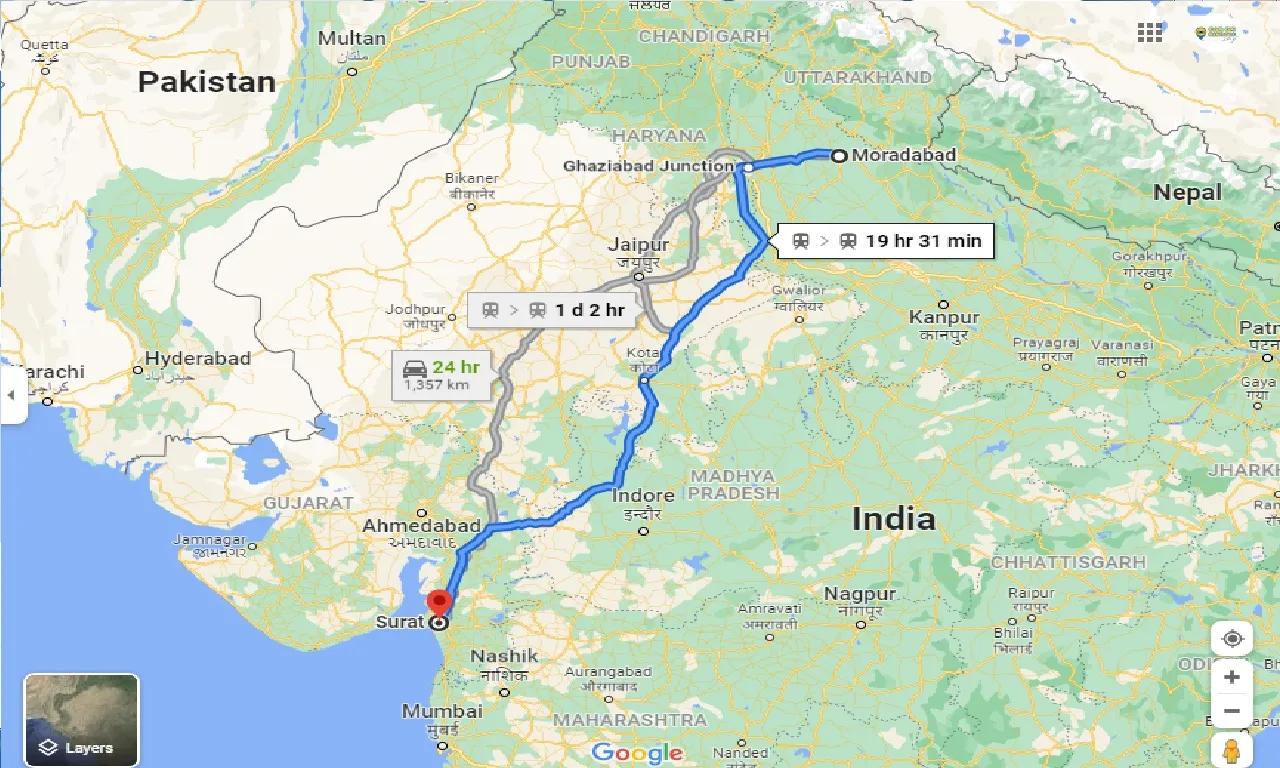 moradabad-to-surat-taxi