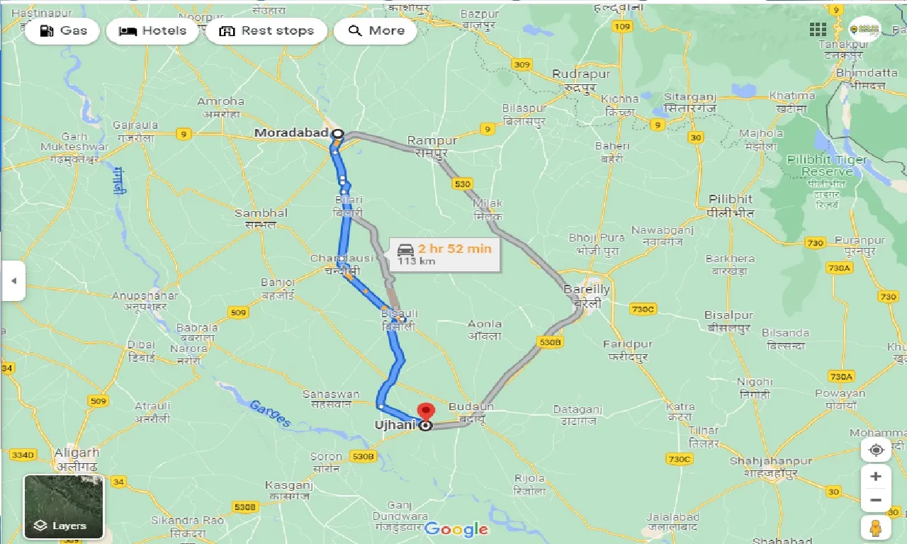 moradabad-to-ujhani-taxi