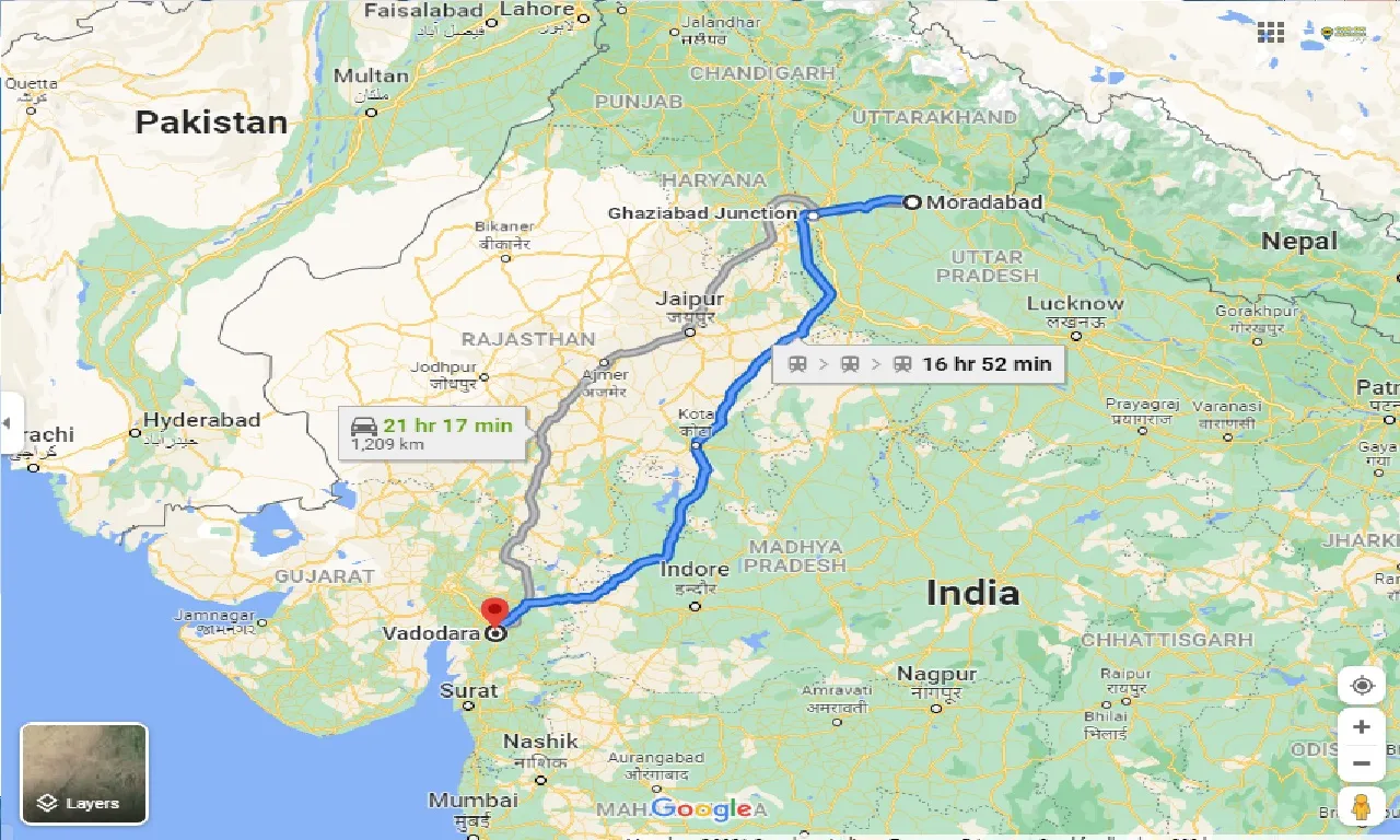 moradabad-to-vadodara-one-way
