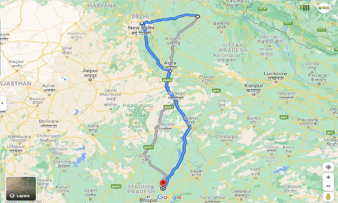 moradabad-to-vidisha-taxi