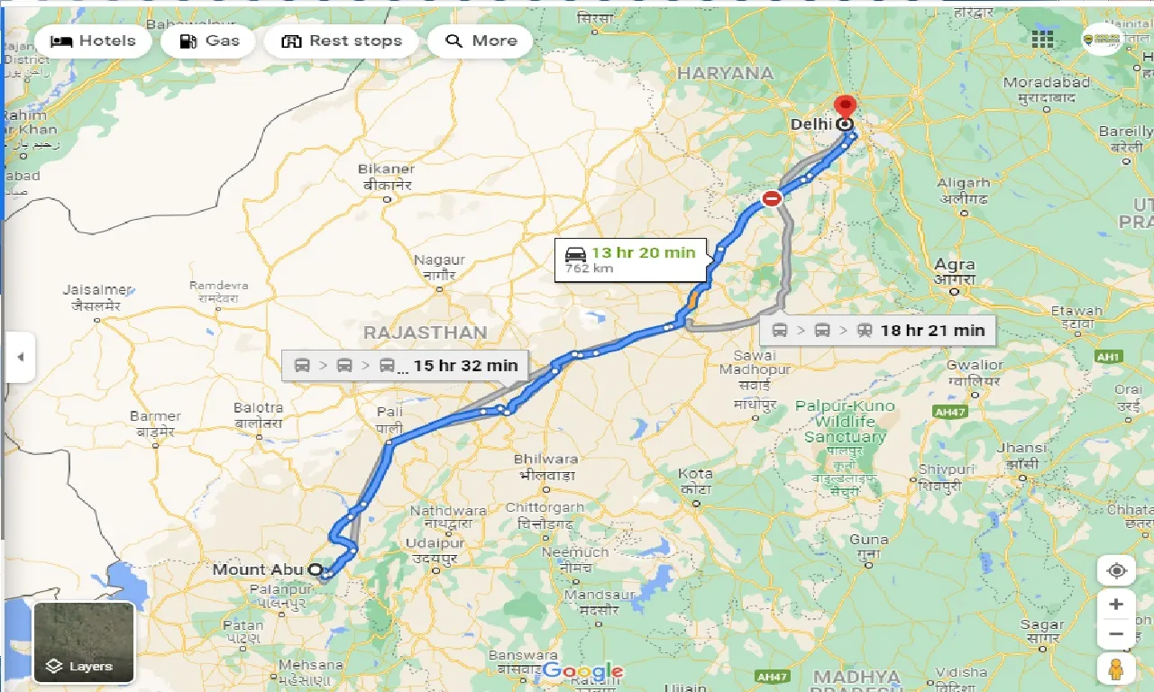 mount-abu-to-delhi-one-way