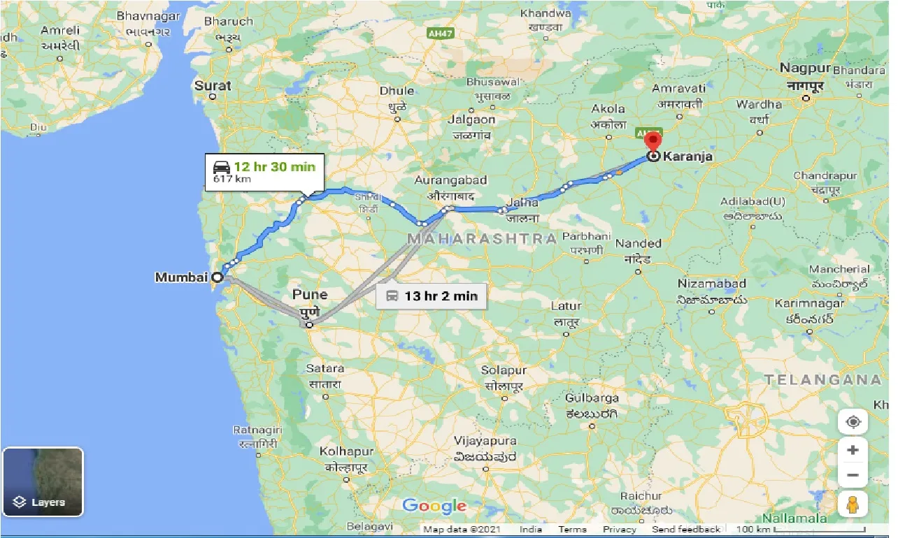 mumbai-to-karanja-one-way
