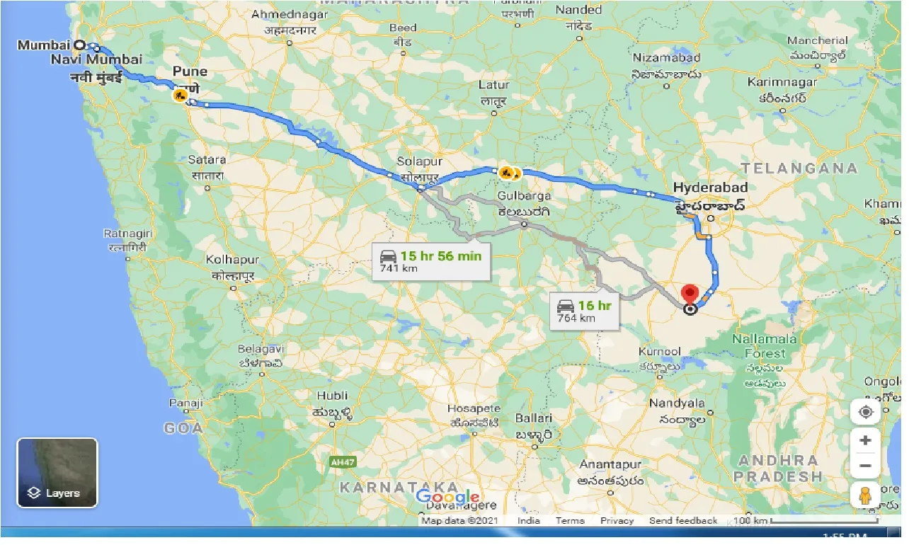 mumbai-to-nagarkurnool-taxi