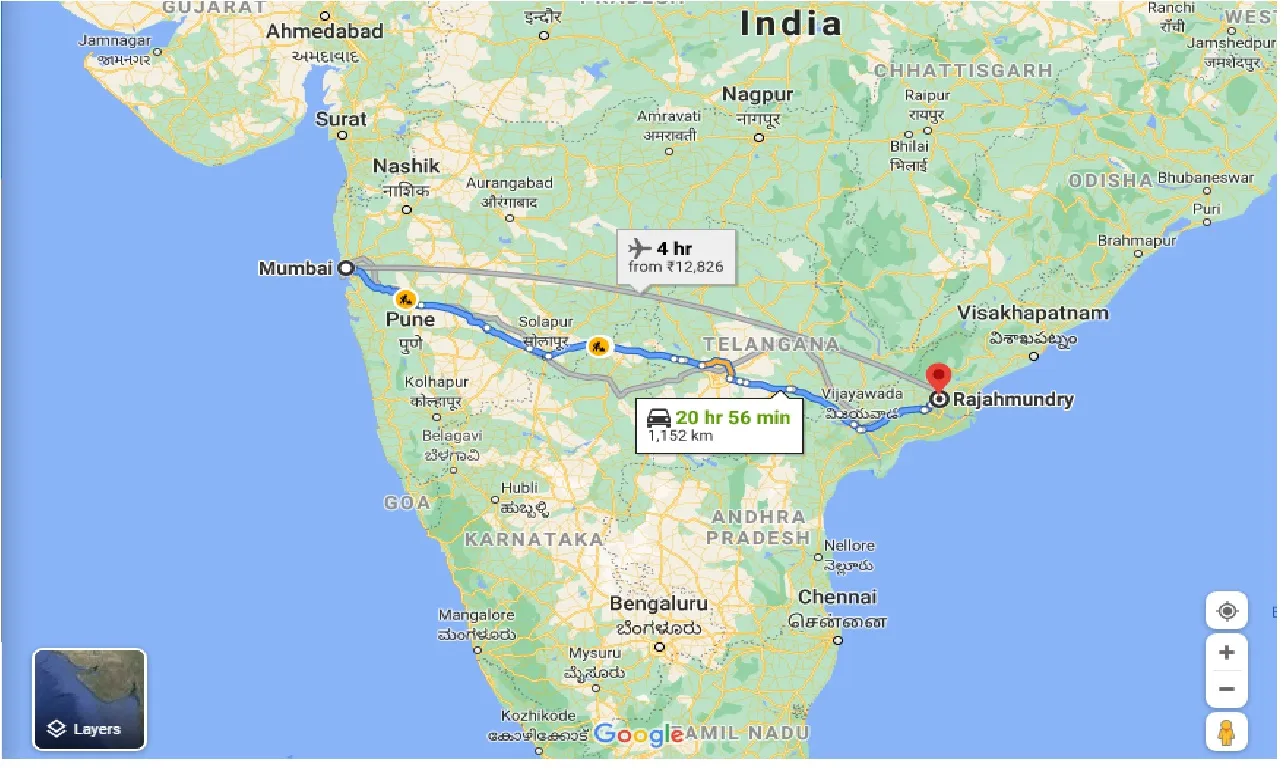 mumbai-to-rajahmundry-taxi