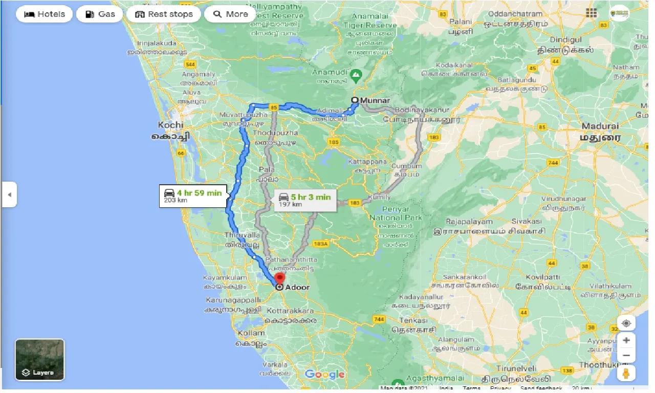 munnar-to-adoor-round-trip