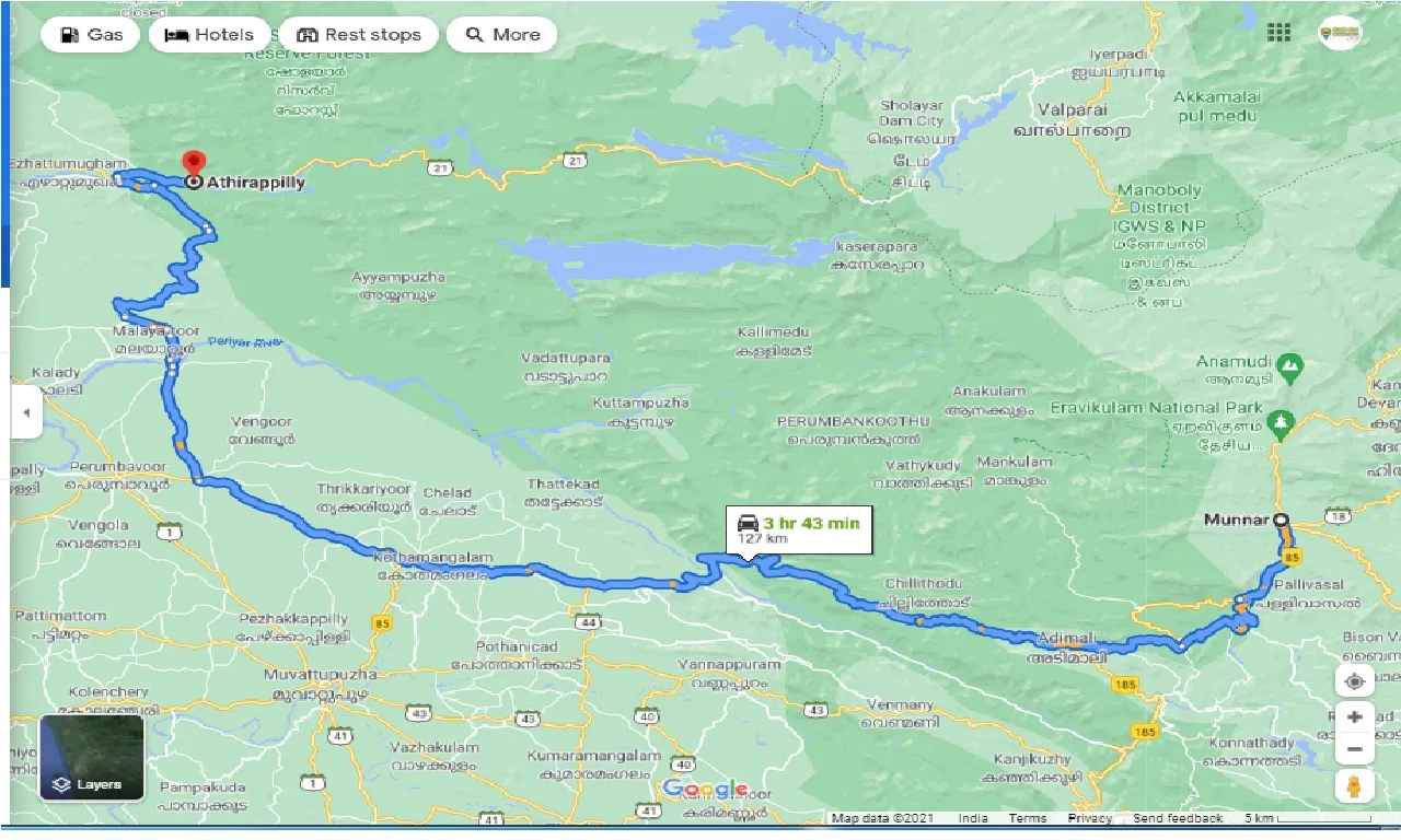 munnar-to-athirapally-one-way