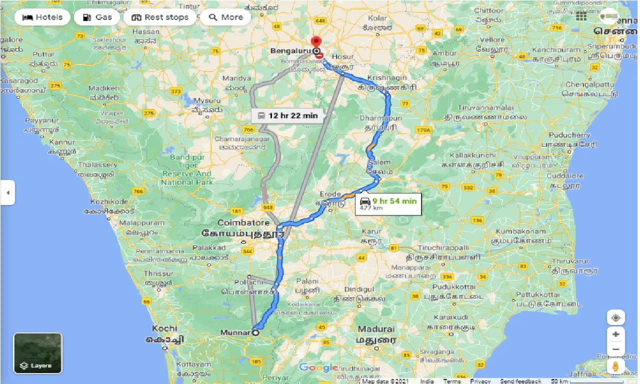 munnar-to-bangalore-one-way