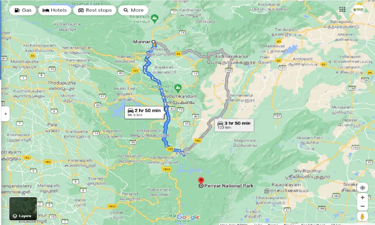 munnar-to-periyar-wildlife-sanctuary-one-way