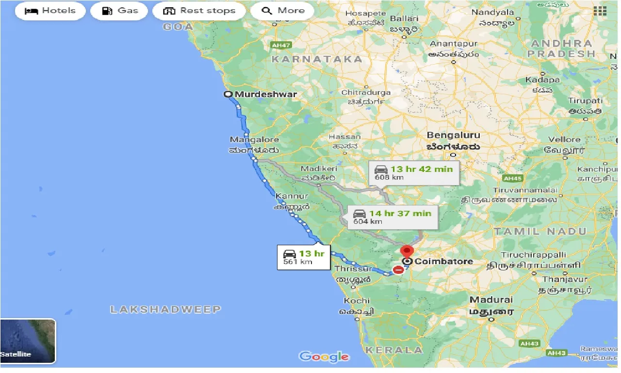 murdeshwar-to-coimbatore-taxi