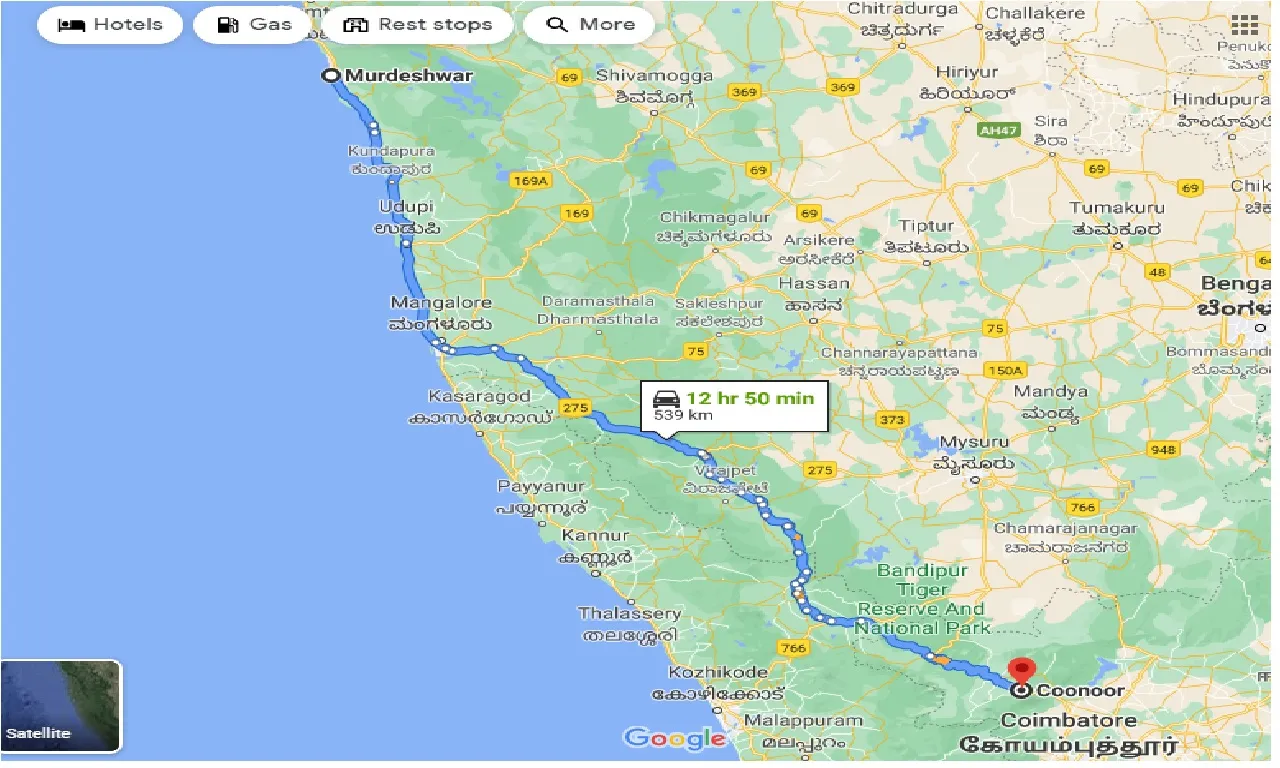 murdeshwar-to-coonoor-one-way