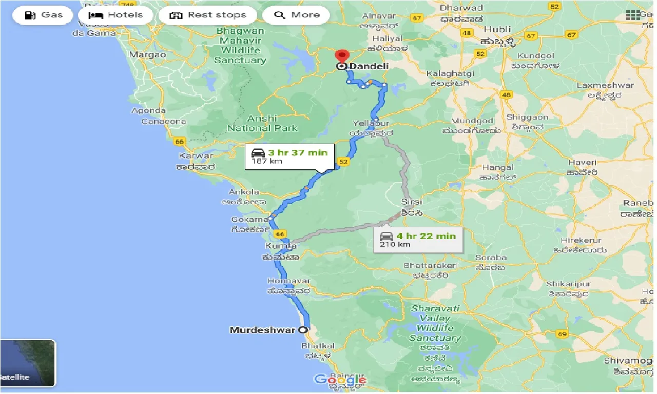 murdeshwar-to-dandeli-one-way