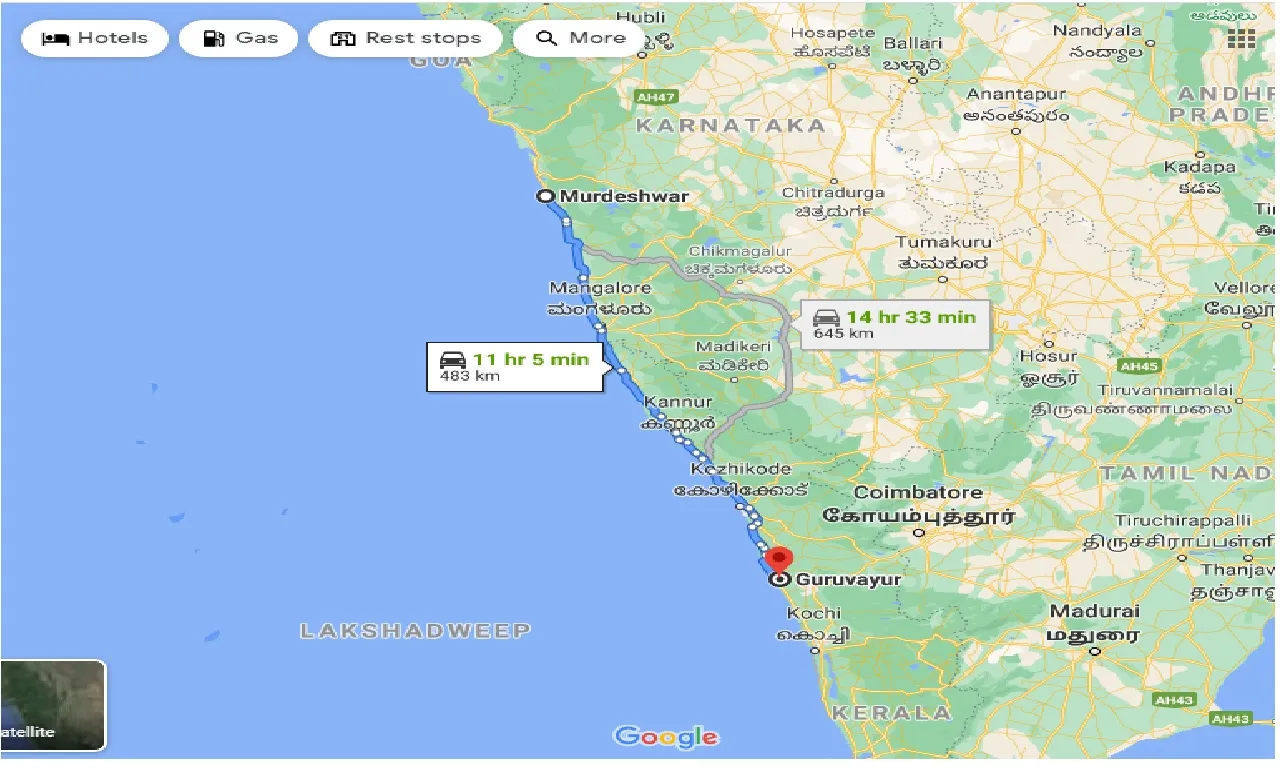 murdeshwar-to-guruvayur-one-way