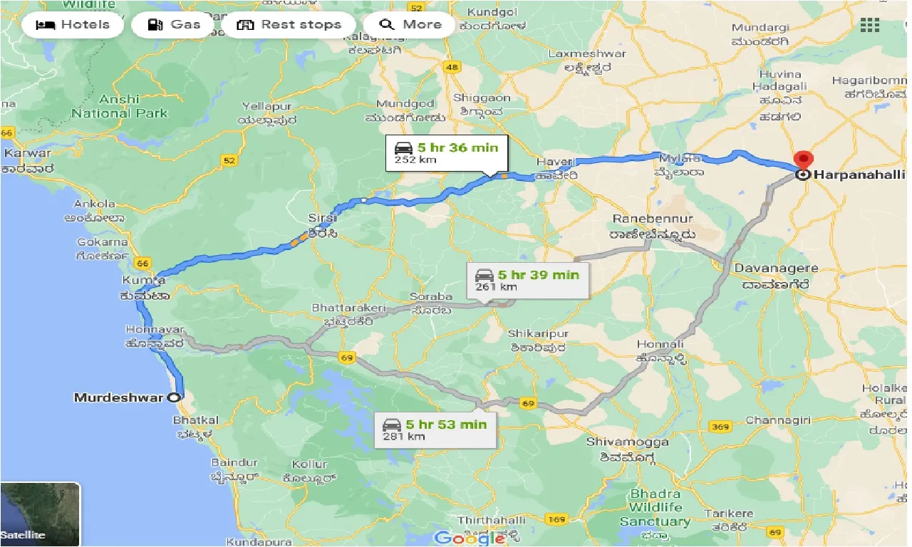 murdeshwar-to-harpanahalli-one-way